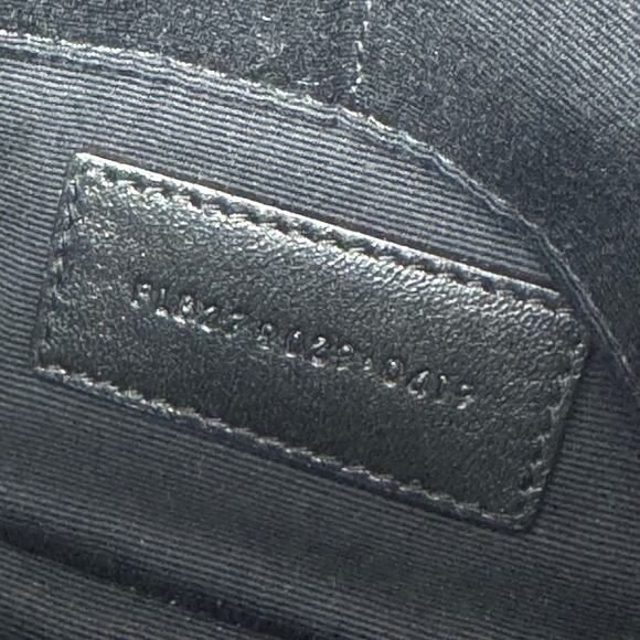 Saint Laurent YSL Uptown Pouch Black Chevron Quilted Leather Wristlet Bag Clutch - Picture 12 of 12